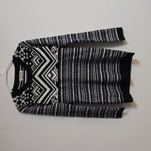 Pink Rose knit sweater geometric Small